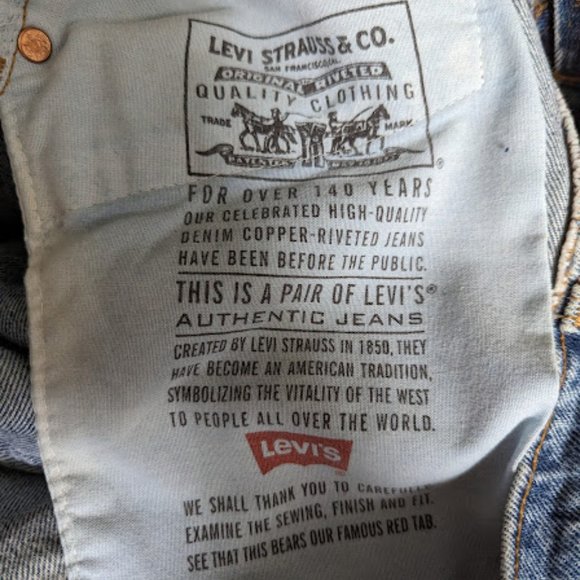 Vintage Men's Levi's 550 Denim Blue Jeans Sz 36 x 32 1997 Made in USA - Picture 7 of 12